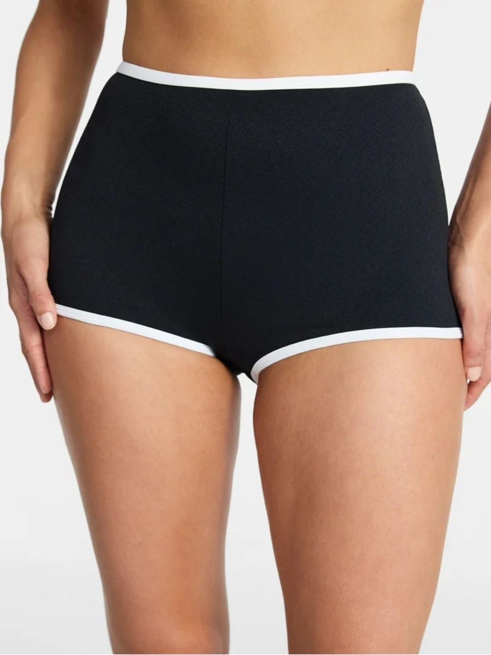 Time and Tru Women's Tropez High-Waist Swim Boyshorts NWT